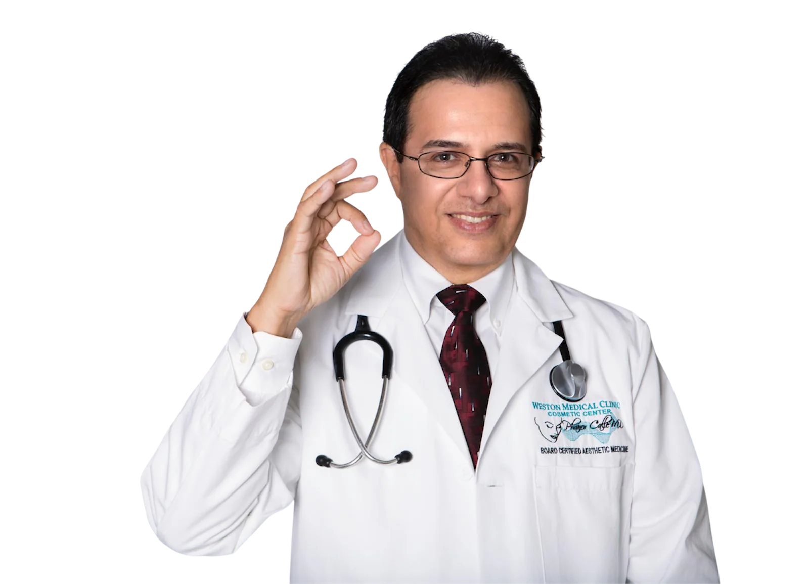Dr. Phanor Calle, Board-Certified Internal Medicine physician at Weston Medical Clinic in Florida, providing FAA and Immigration Medical Exams.